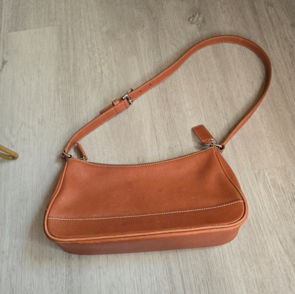 COACH Brown Leather 7587 Hampton Demi Shoulder Bag Purse - Picture 7 of 16